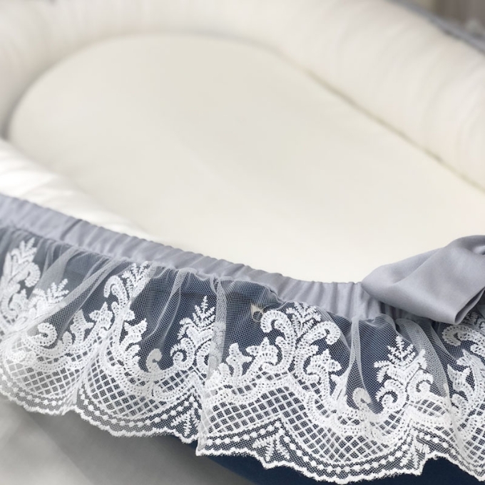 Protectie somn – Baby Nest Fancy albastru regal (3)